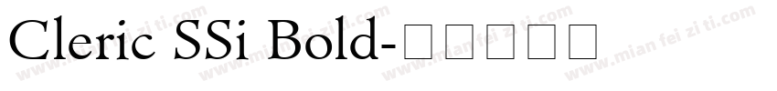 Cleric SSi Bold字体转换